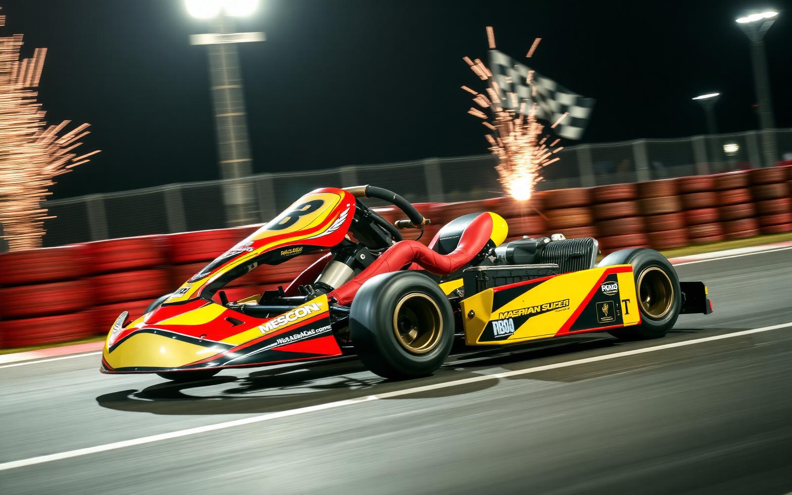 Kart de competição personalizado pela CM Kart Stickers